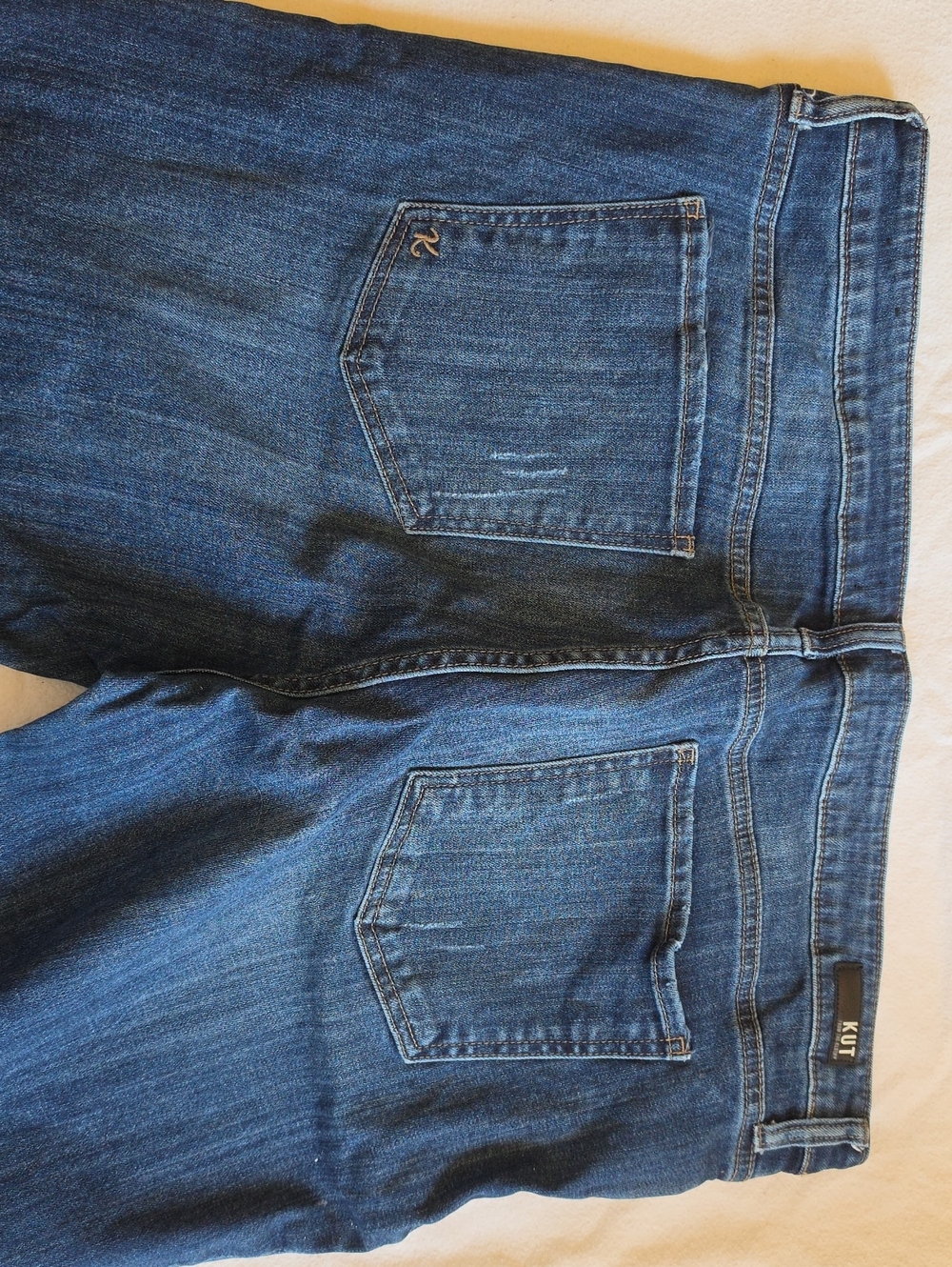 Kut from the Kloth Straight Jeans in Blue Denim